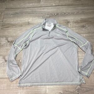 Alaskan Hardgear Shirt Mens XL Gray Quarter Zip Fishing Pullover Long‎ Sleeve